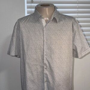 John Varvatos Star Usa Luxe Floral Prints Shirt White Size L